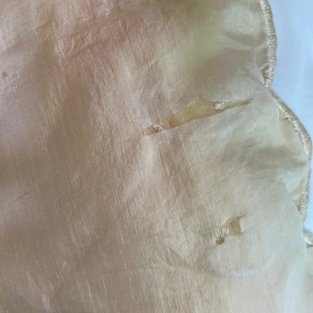 Vintage Embroidered European Sham Light Yellow Color; Beautiful in a Bedroom - Picture 9 of 10